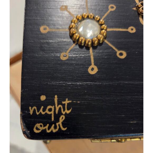 Vintage 1967 Enid Collins of Texas Signed Wooden "Night Owl" Box Bag with Box - Picture 2 of 11